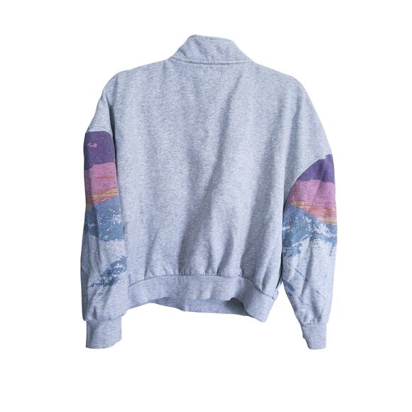 Playboy PacSun Sunset Half-Zip Sweatshirt XS Graphic Crewneck Mountain Y2K Retro - Picture 5 of 7